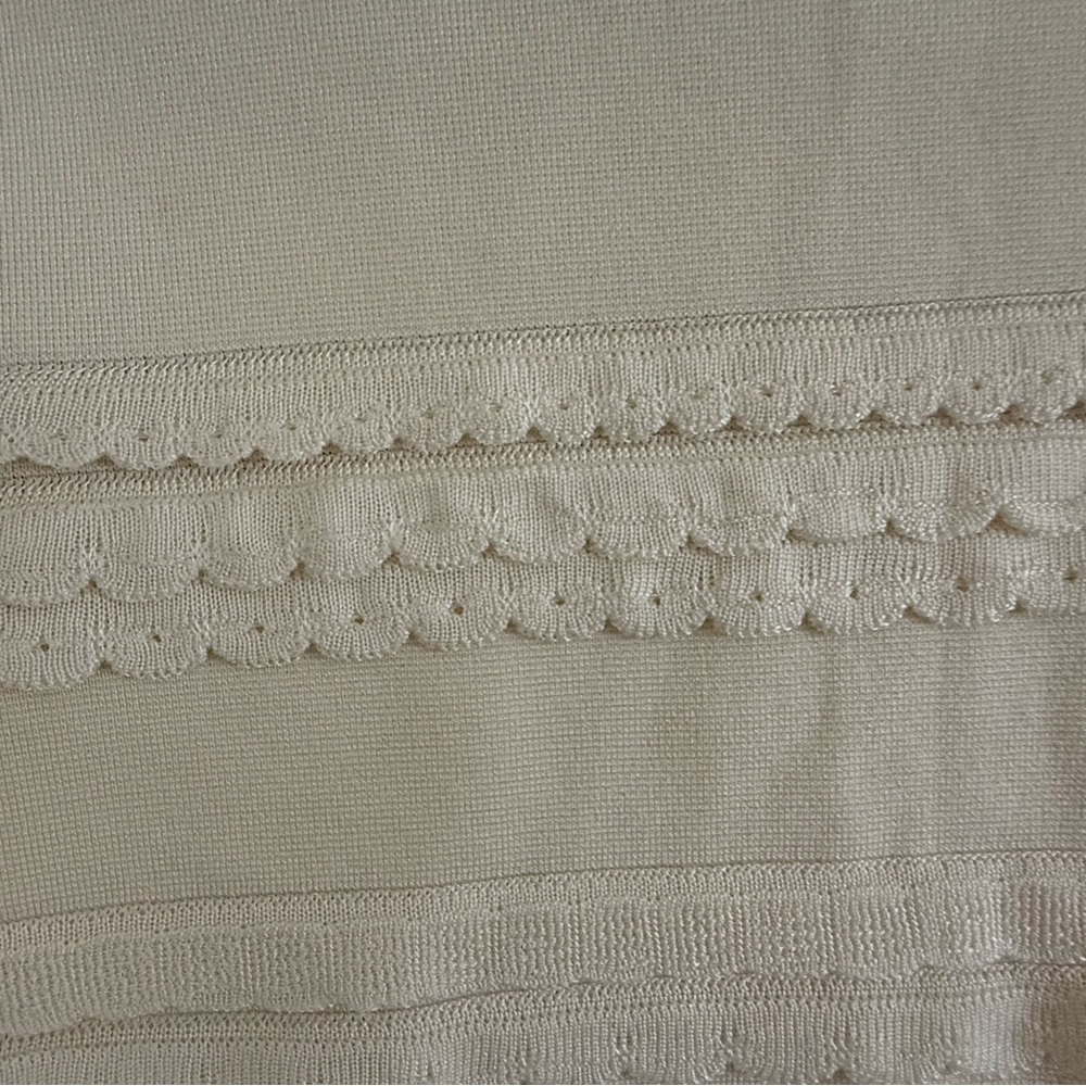Dior Ivory Short Sleeve Lace Top - Picture 6 of 10